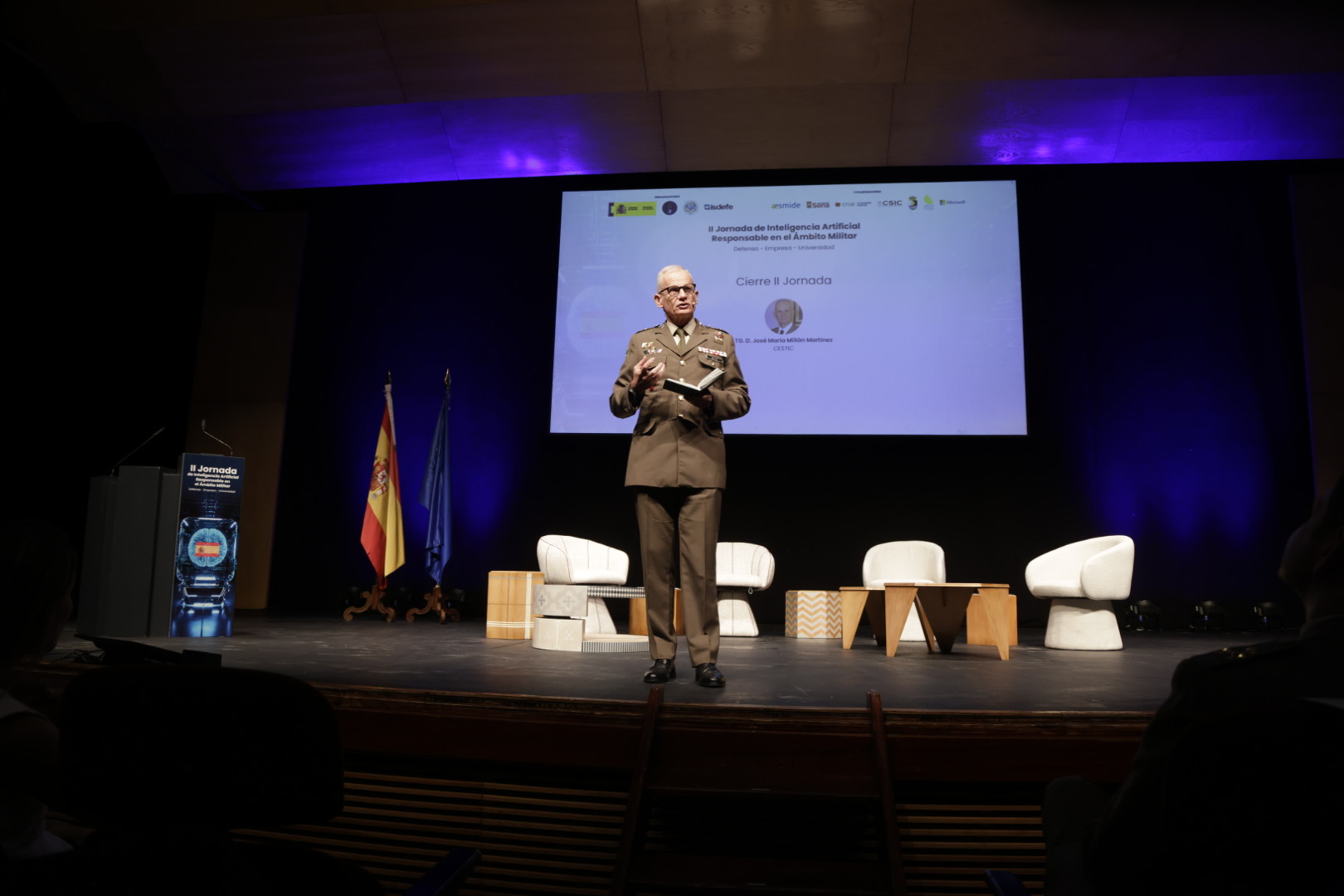 Apertura de la sesión de clausura de la II Jornada de Inteligencia Artificial Responsable en el Ámbito Militar